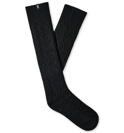 UGG® Women's Rensa Cable-Knit Knee-High Socks - Black