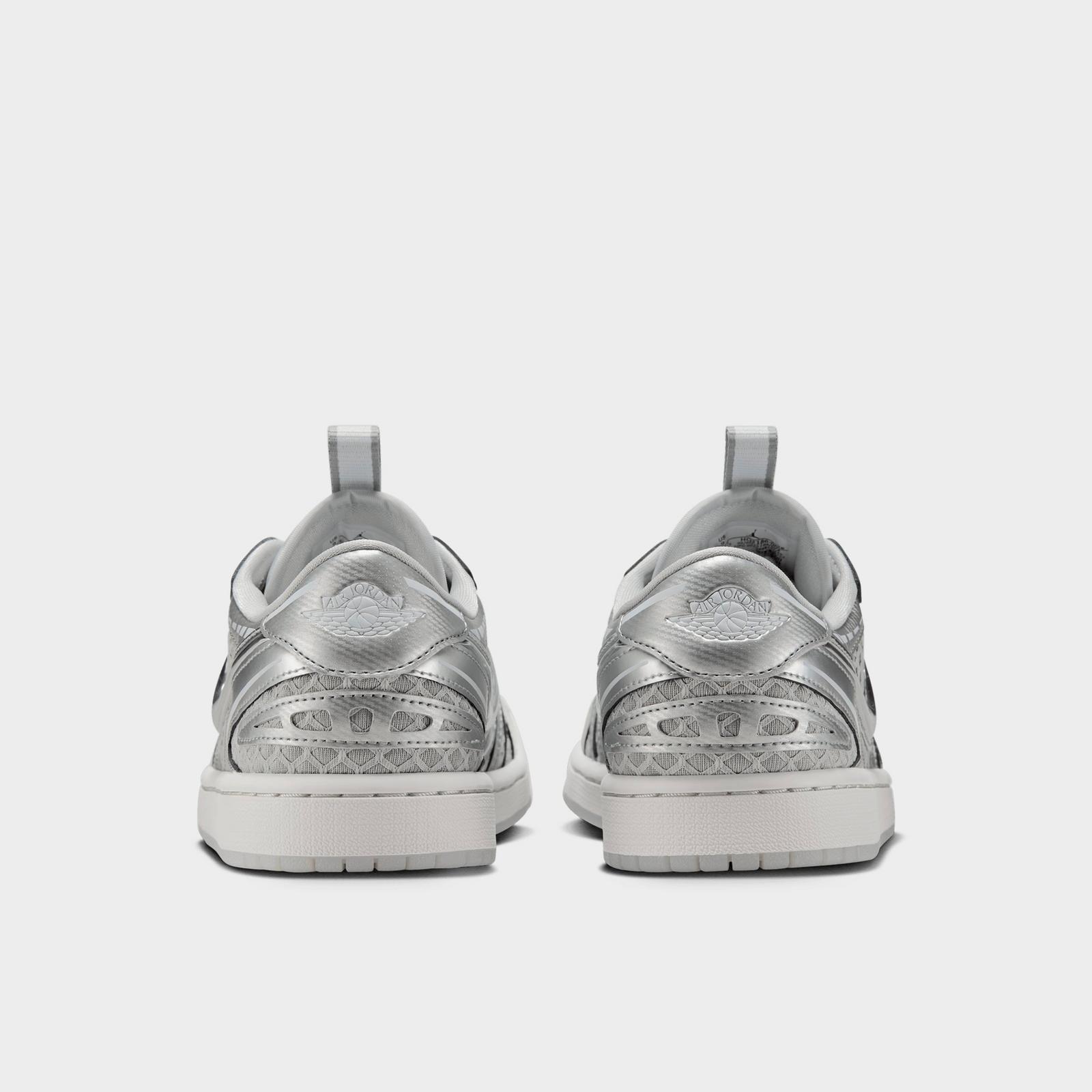 Women's Air Jordan 1 Low Method of Make Casual Shoes - Neutral Grey/White/Pewter Grey/Metallic Silver - view 4