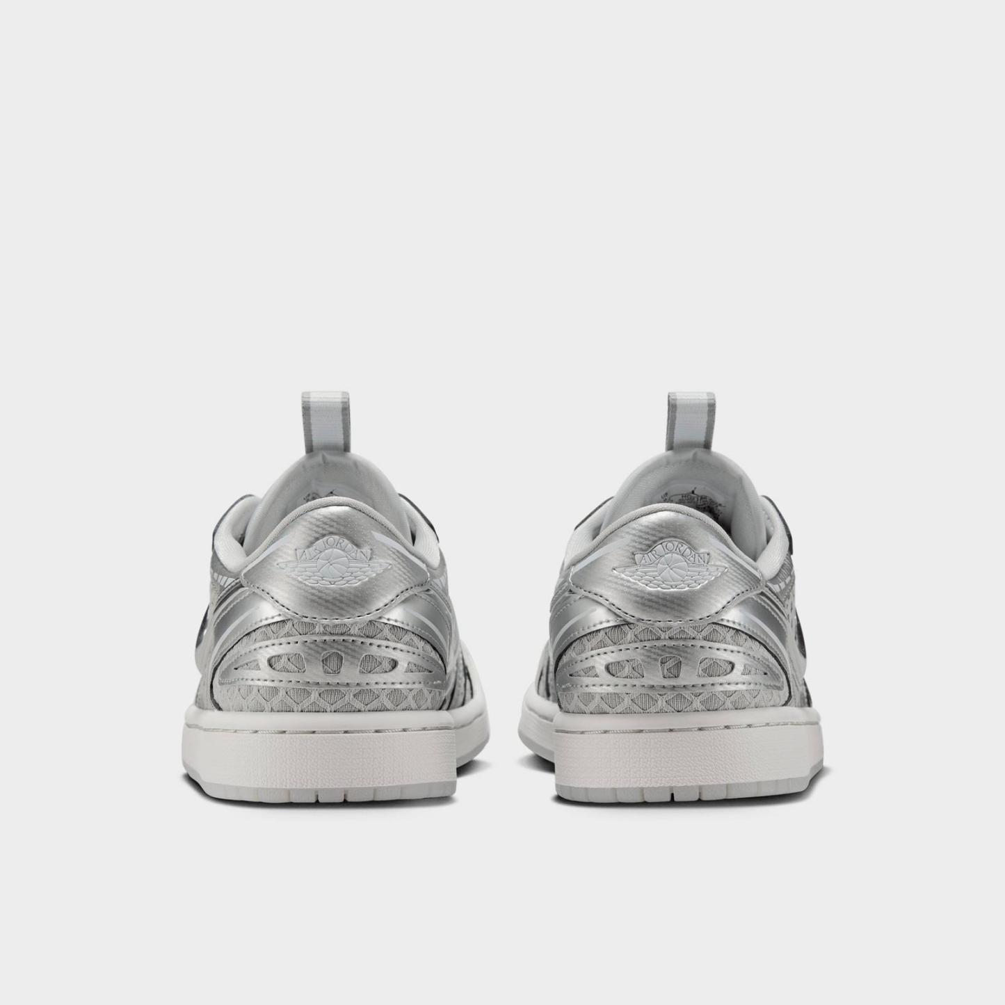 Women's Air Jordan 1 Low Method of Make Casual Shoes - Neutral Grey/White/Pewter Grey/Metallic Silver - view 4