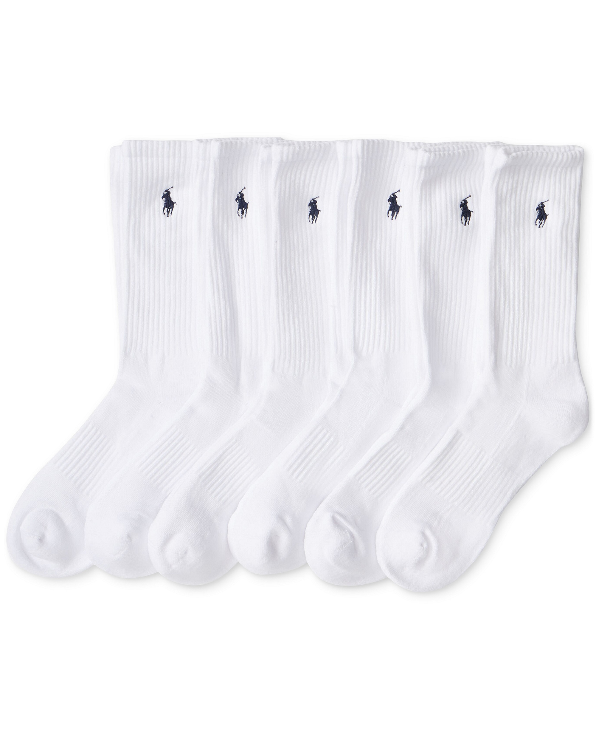 Polo Ralph Lauren Men's 6-Pk. Performance Sport Crew Socks - White