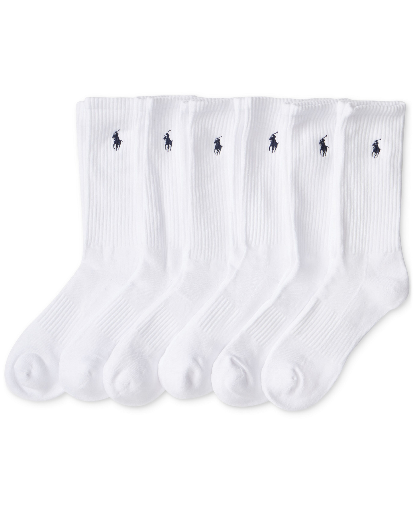 Polo Ralph Lauren Men's 6-Pk. Performance Sport Crew Socks - White