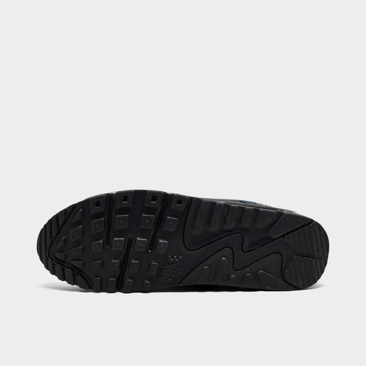 Men's Nithtke Air Max 90 Drift Casual Shoes - Anthracite/Cool Grey/Thunder Blue/Wolf Grey - Bottom view
