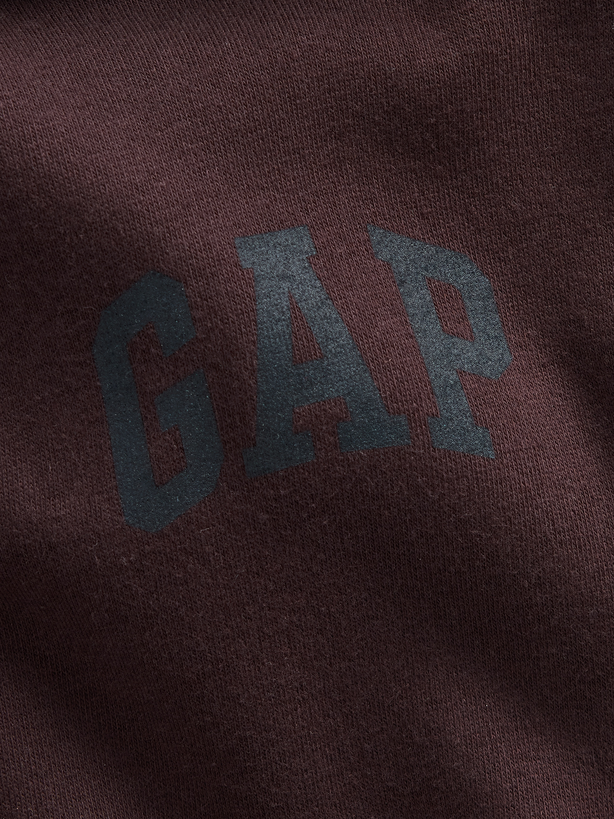 VintageSoft Crop Logo Hoodie - Brown