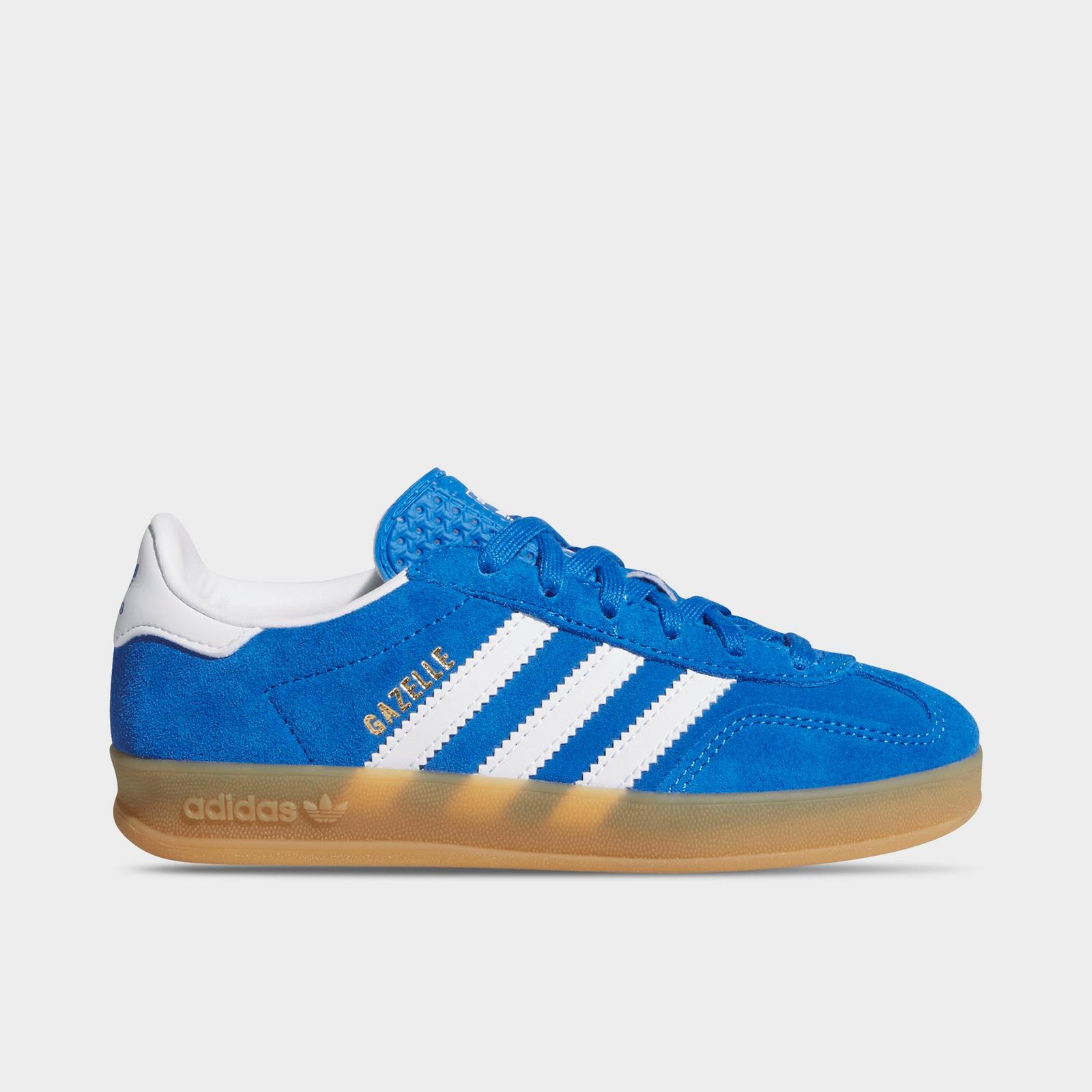 Little Kids' adidas Originals Gazelle Indoor Casual Shoes - Blue Bird/Cloud White/Gum - view 1