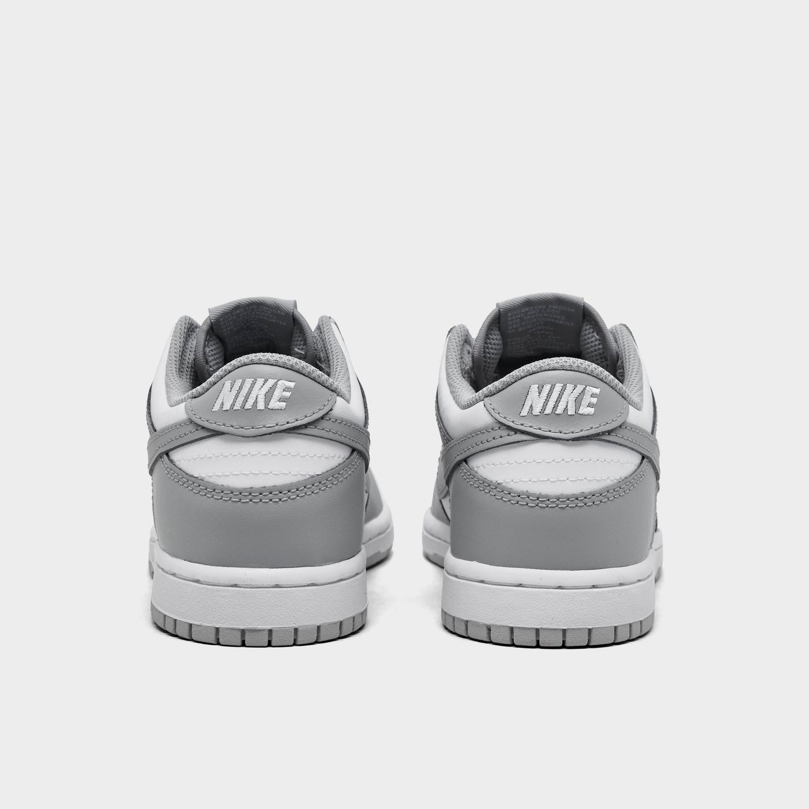 Little Kids' Nike Dunk Low Casual Shoes - White/Light Smoke Grey
