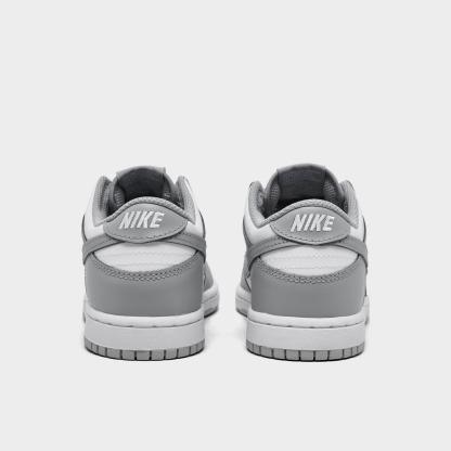 Little Kids' Nike Dunk Low Casual Shoes - White/Light Smoke Grey
