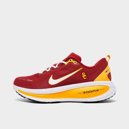 Men's Nithtke Vomero 18 Purdue Boilermakers Running Shoes - Part 1 - Team Crimson/University Gold/White - Left shoe facing left. Outside of the shoe.