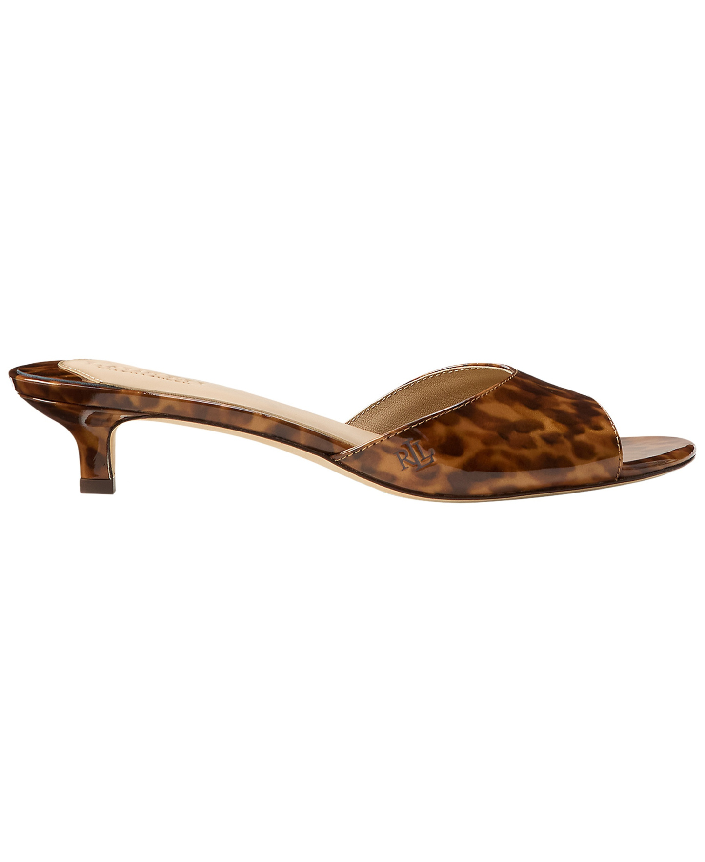 Lauren Ralph Lauren Women's Francesca Round Toe Sandals - Brown Tortoiseshell Patent Leather