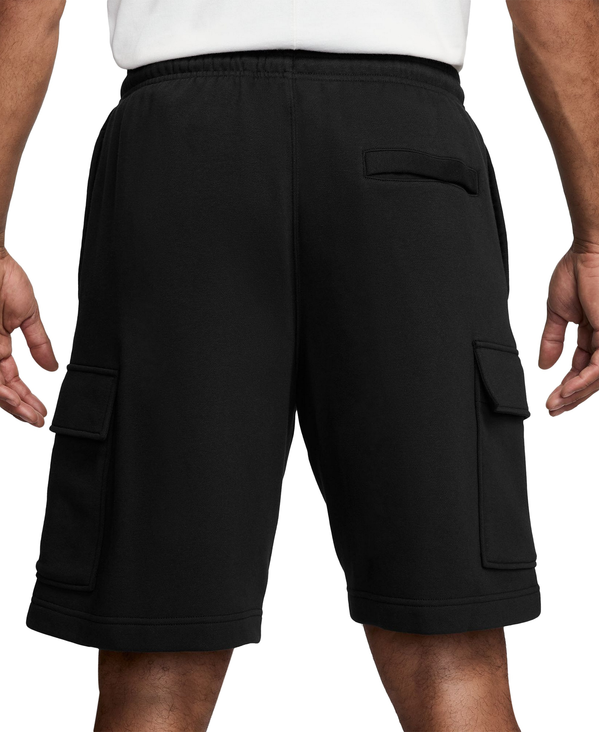 Nike Club Men's Fleece Cargo Shorts - Black/White