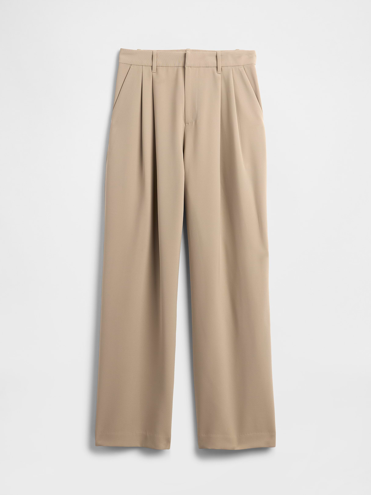 Curvy 365 High Rise Pleated Trousers - Beachwood brown
