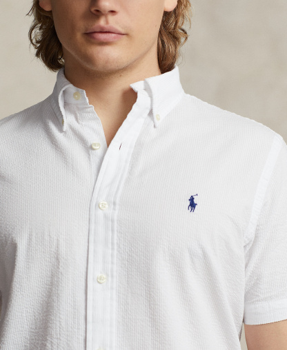Polo Ralph Lauren Men's RL Prepster Classic-Fit Seersucker Shirt - White