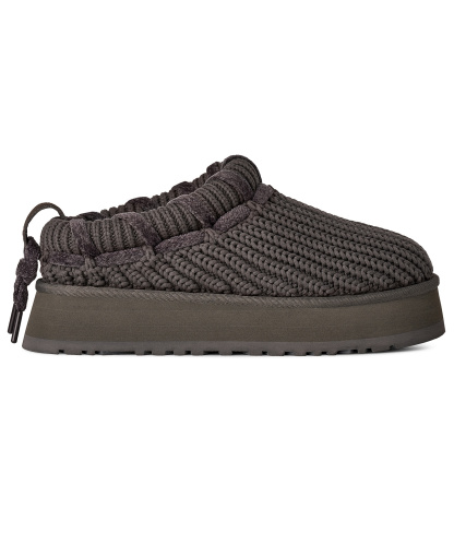 UGG® Women's Tazz Whipstitch Knit Slip-On Slippers - Charcoal