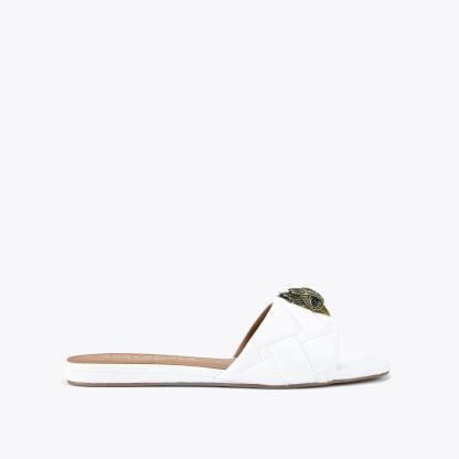 Kurt Geiger London Kensington Flat Sandal - White