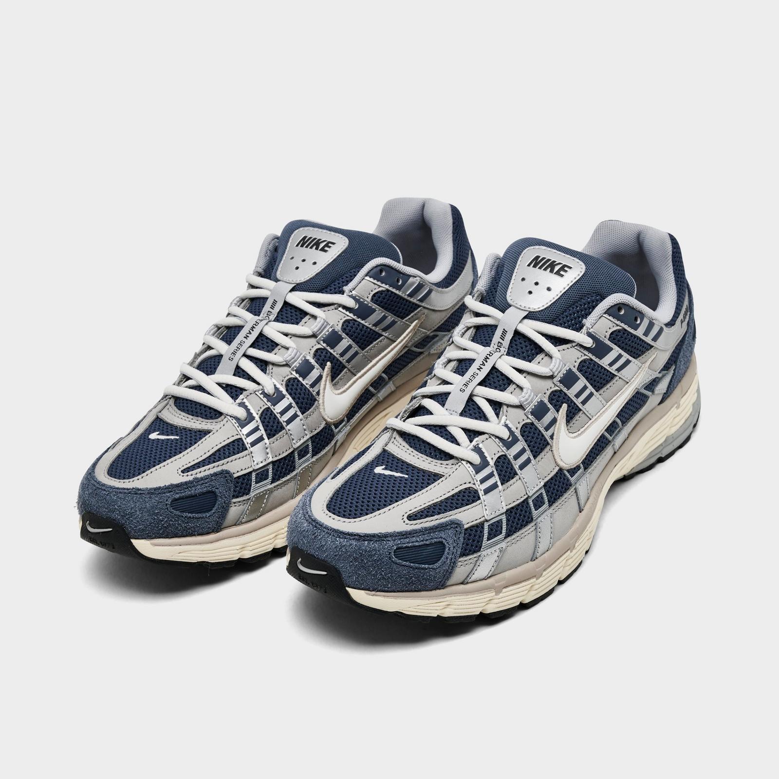Men's Nike P-6000 Casual Shoes - Thunder Blue/Pale Ivory/Slate/Sail