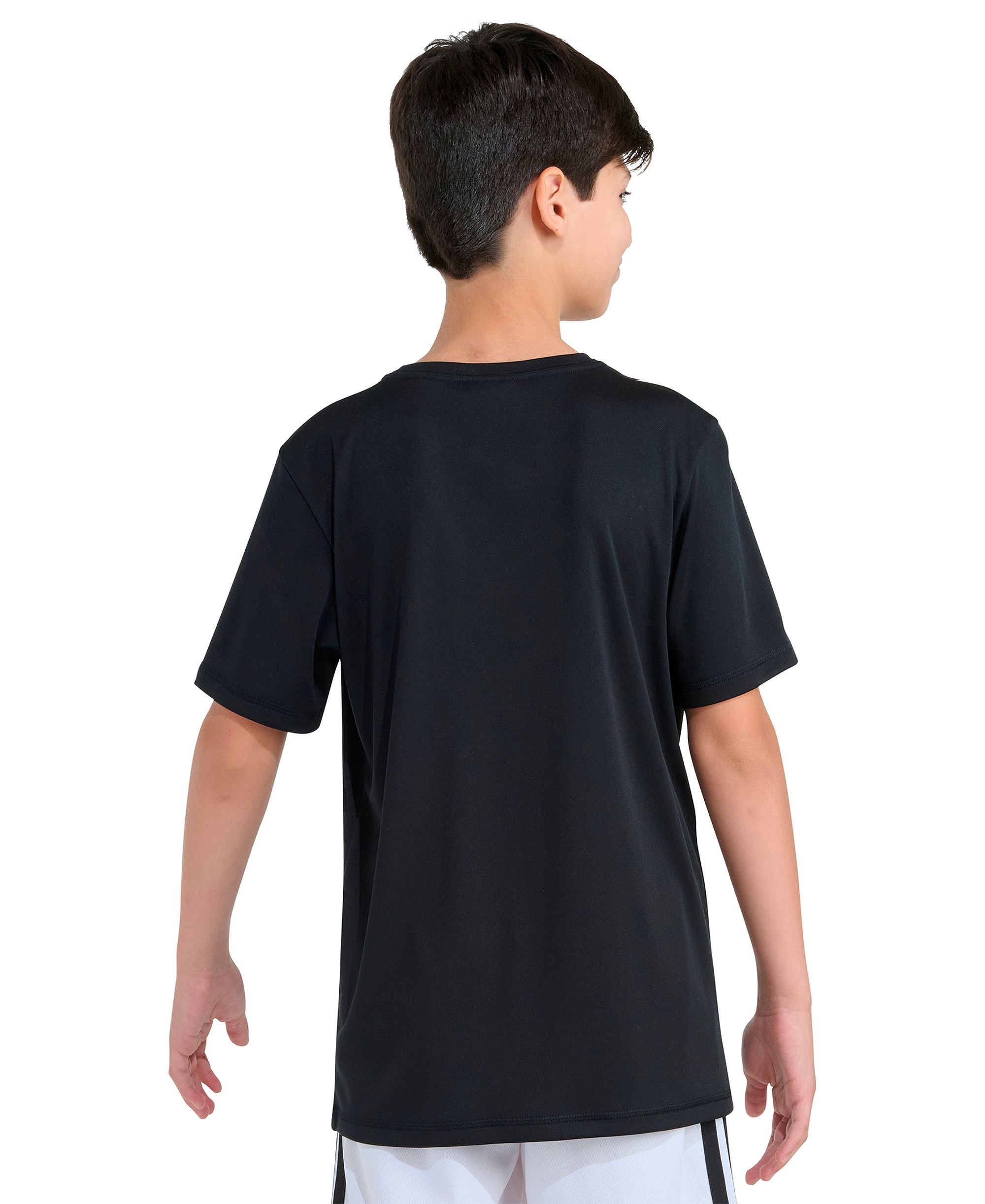 adidas Boys' 8-20 Graphic Print Crewneck T-Shirt - Black