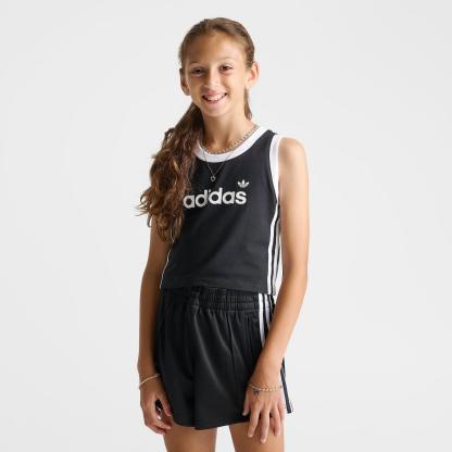 Girls' Big Kids' adidas Originals 3-Stripes Tank Top - Black/White - view 3