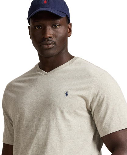 Polo Ralph Lauren Men's Big & Tall V-Neck T-Shirt - New Heather Gray