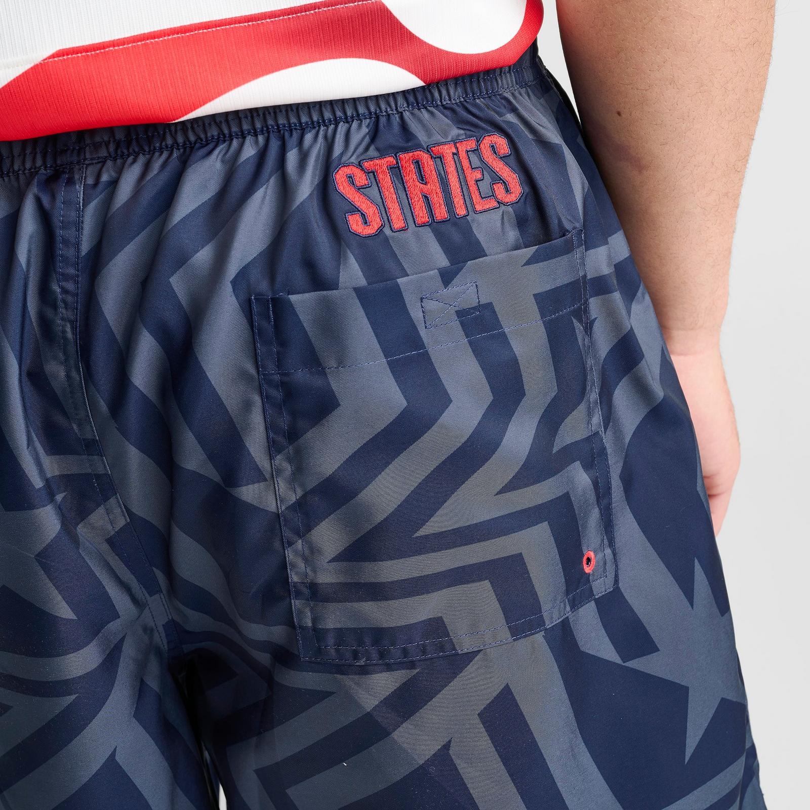 Men's Nike Club USA Soccer Flow Shorts - Midnight Navy/University Red