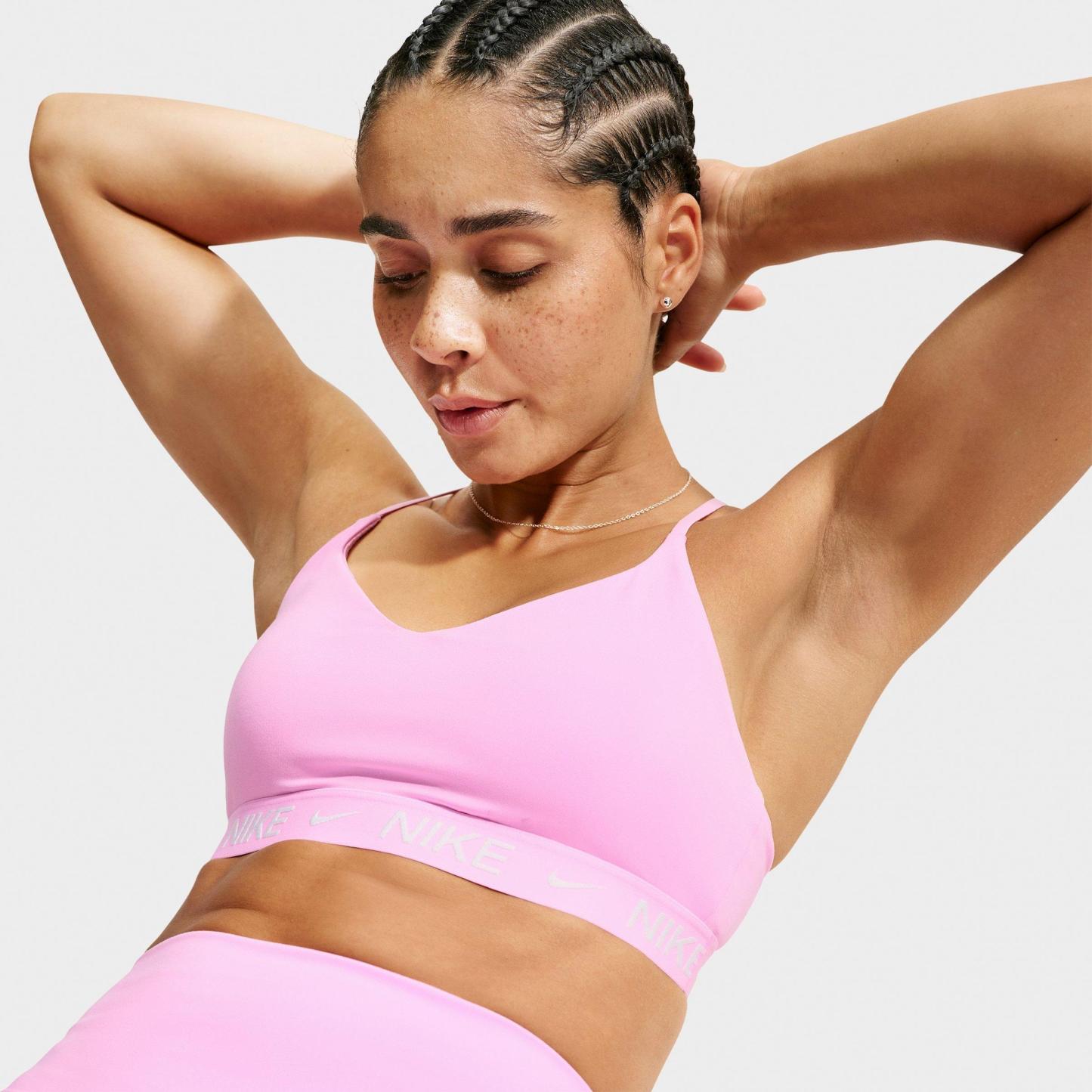 Women's Nithtke Dri-FIT Indy Light Support Padded Adjustable Sports Bra - Pink Rise