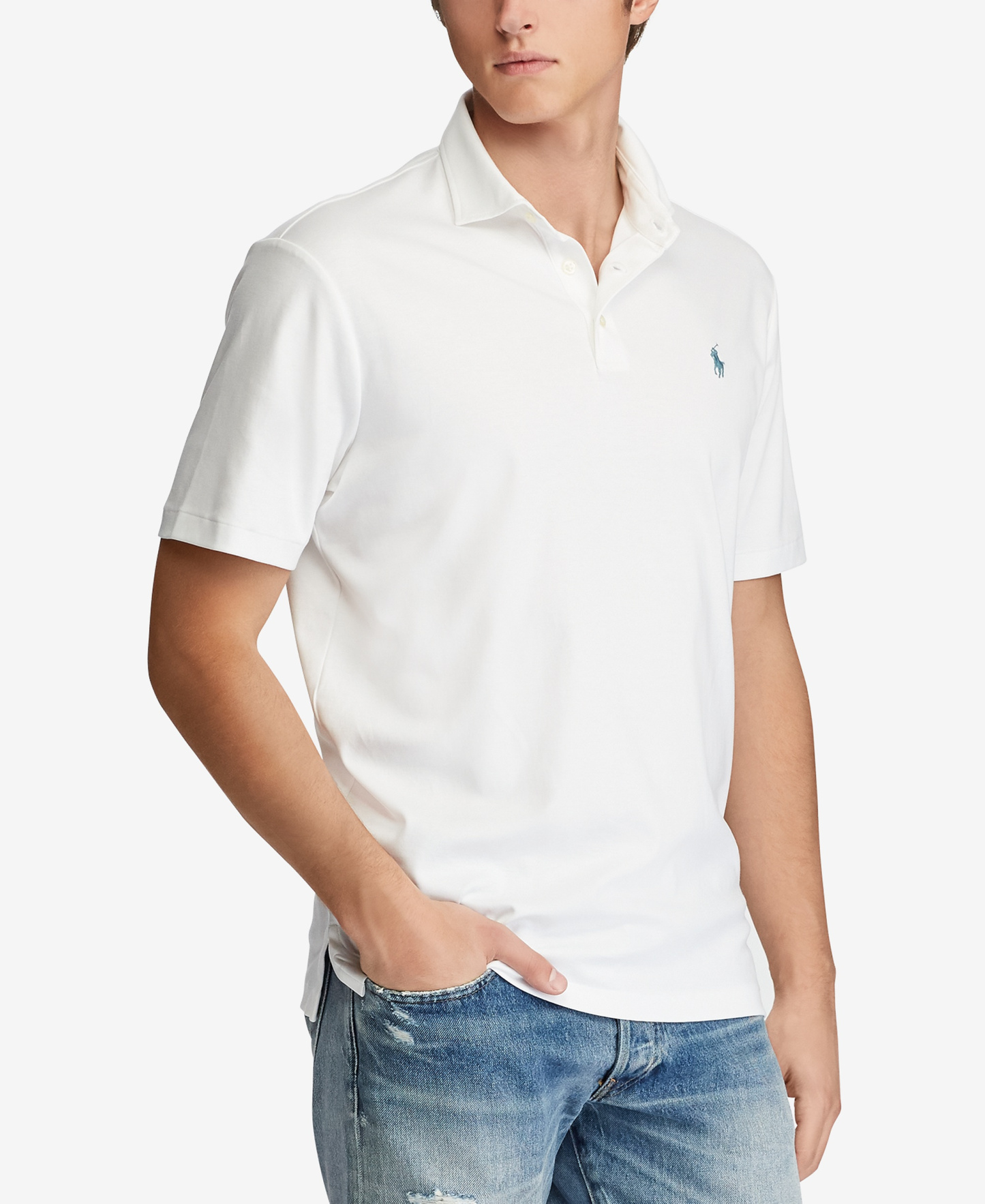 Polo Ralph Lauren Men's Classic-Fit Soft Cotton Polo Shirt - White