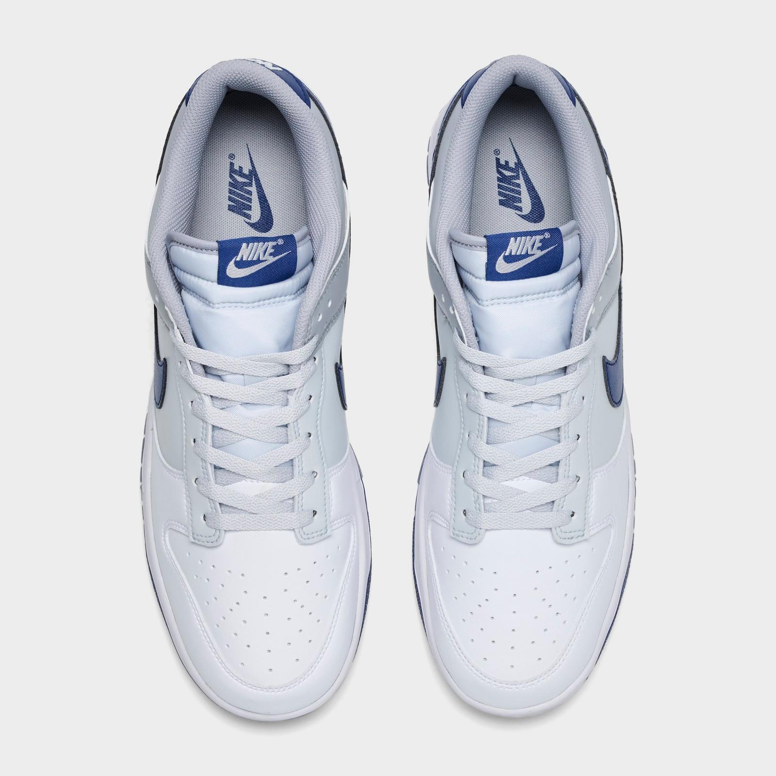 Men's Nike Dunk Low Retro Casual Shoes - Summit White/Summit White/Deep Royal Blue (HF5441-118)