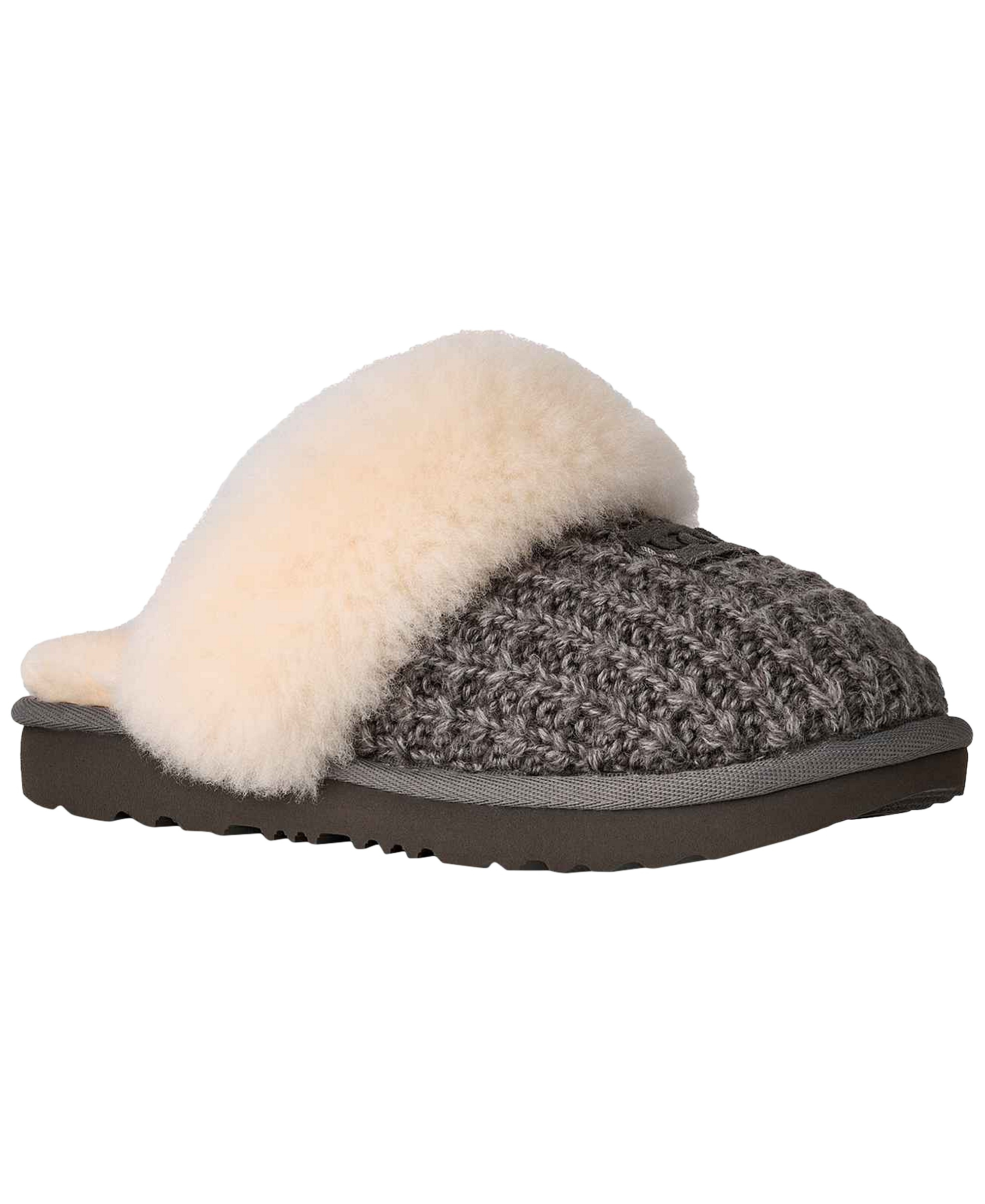 UGG® Kids Cozy II Knit Slip-On Slippers - Charcoal