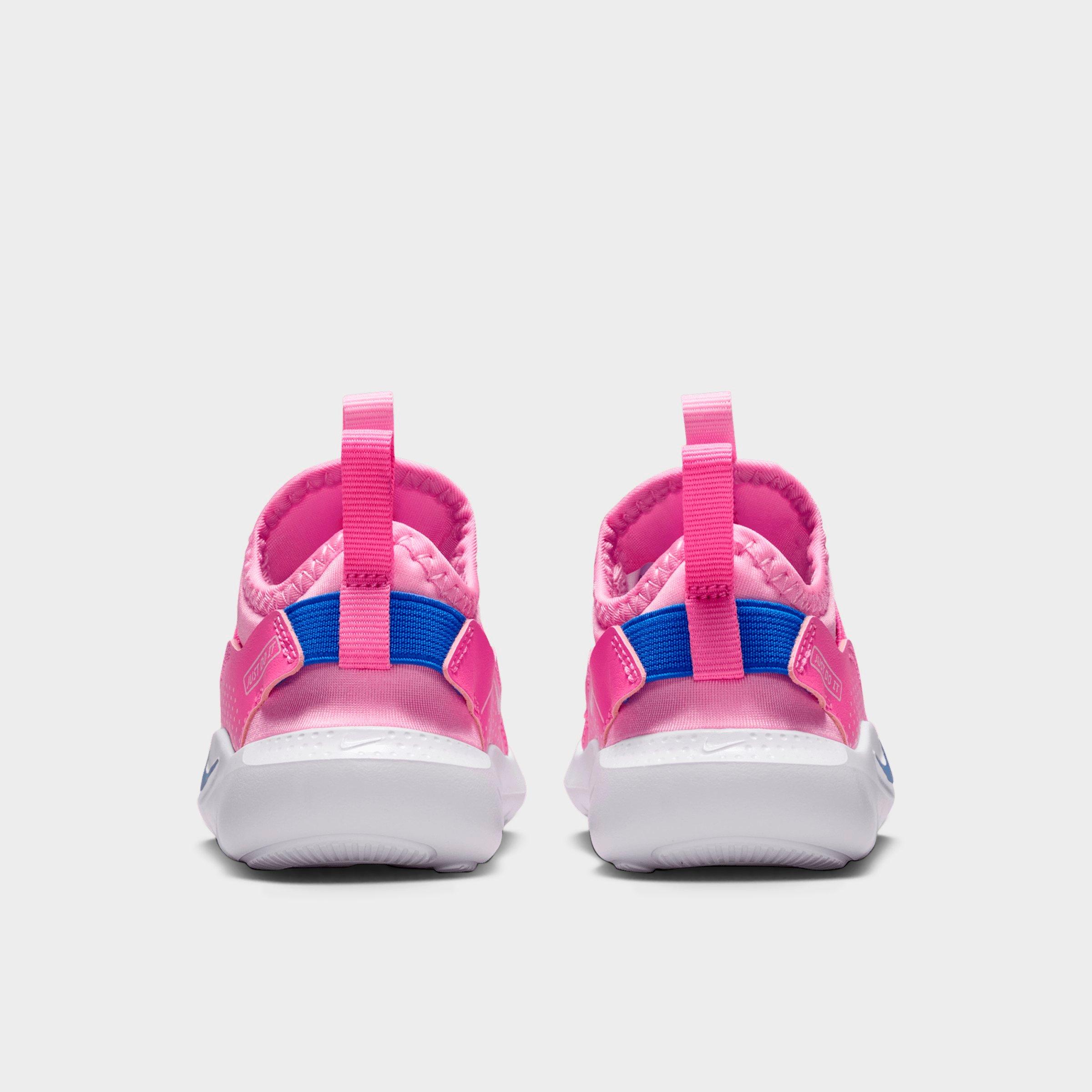 Kids' Toddler Nithtke Flex Runner 4 Running Shoes - Pink Rise/Playful Pink/Pink Foam/Racer Blue - Back view