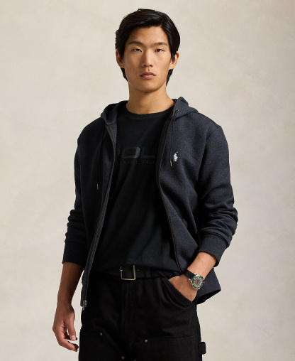 Polo Ralph Lauren Men's Double-Knit Full-Zip Hoodie - Black