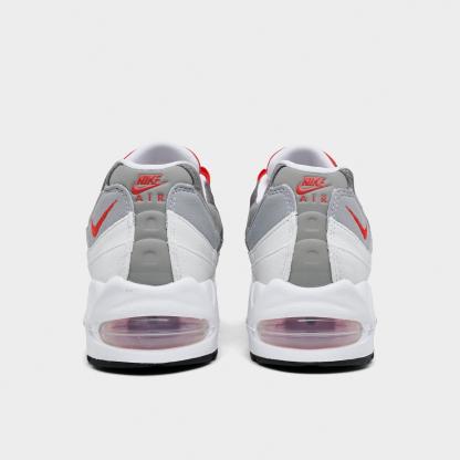 Women's Nithtke Air Max 95 Big Bubble Casual Shoes - Part 1 - White/Pink Rise/Wolf Grey/Light Crimson - Back view