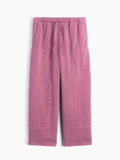 Easy Double-Knee Barrel Pants - Raspberry ice pink