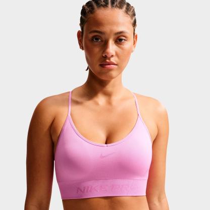 Women's Nithtke Pro Seamless Light-Support Padded Sports Bra - Light Magenta