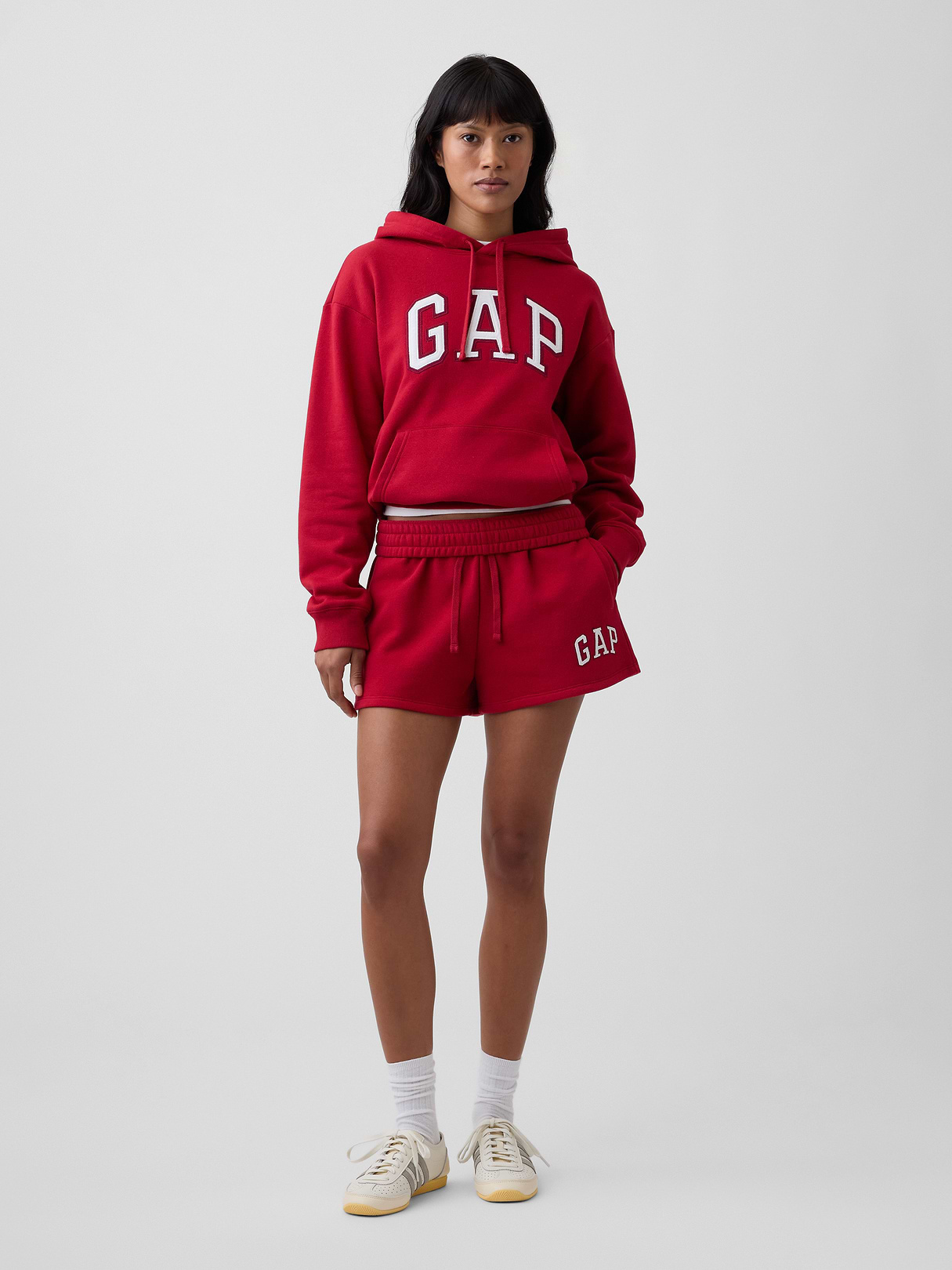 Relaxed Gap Logo Hoodie - Red apple