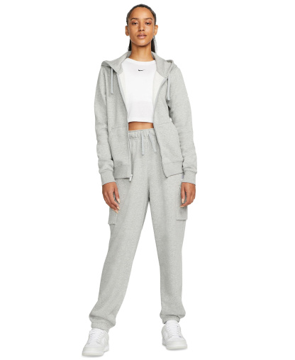 Nike Women's Sportswear Club Fleece Full-Zip Hoodie - Dark Grey Heather