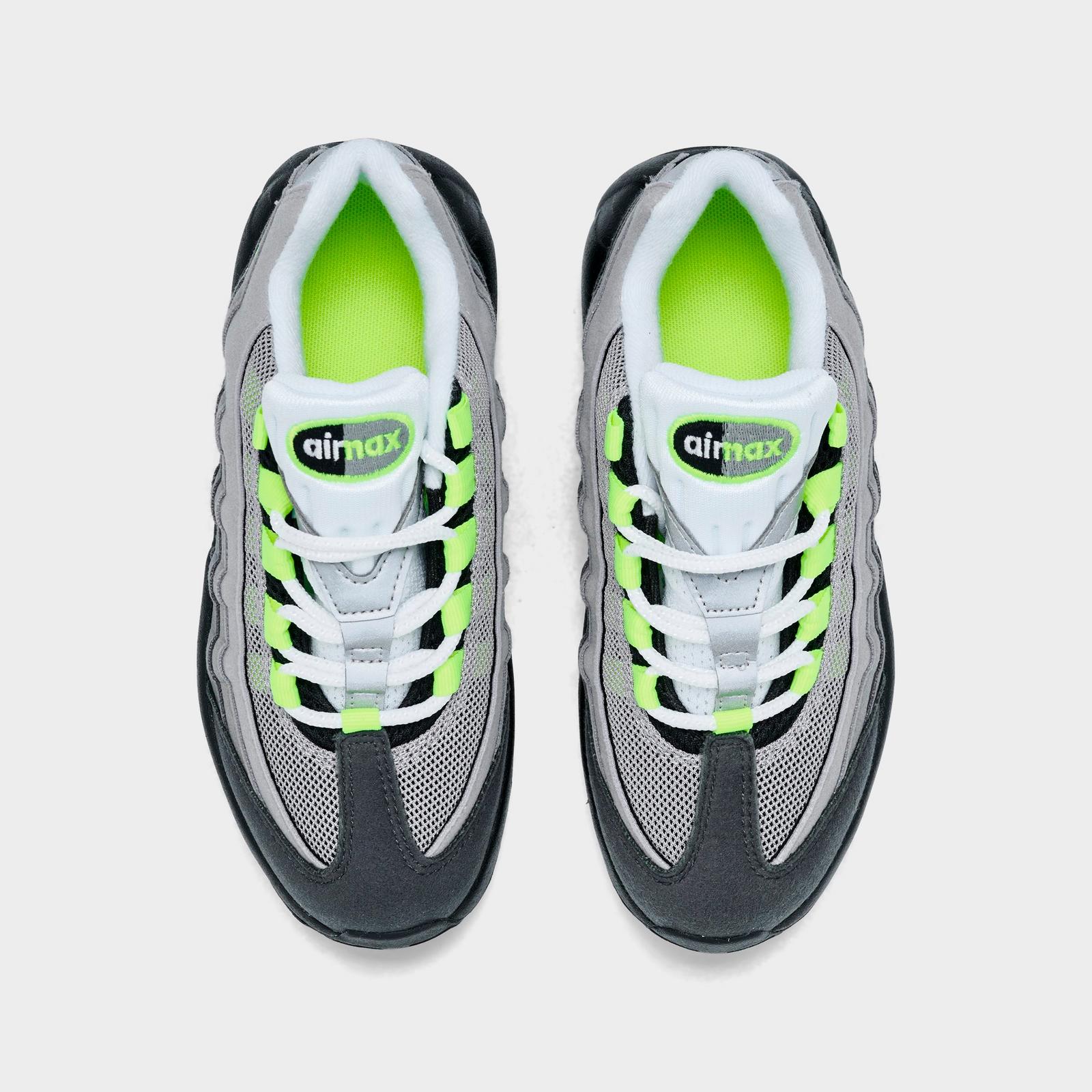 Little Kids' Nike Air Max 95 Big Bubble Casual Shoes - Black/Cool Grey/Neon Yellow