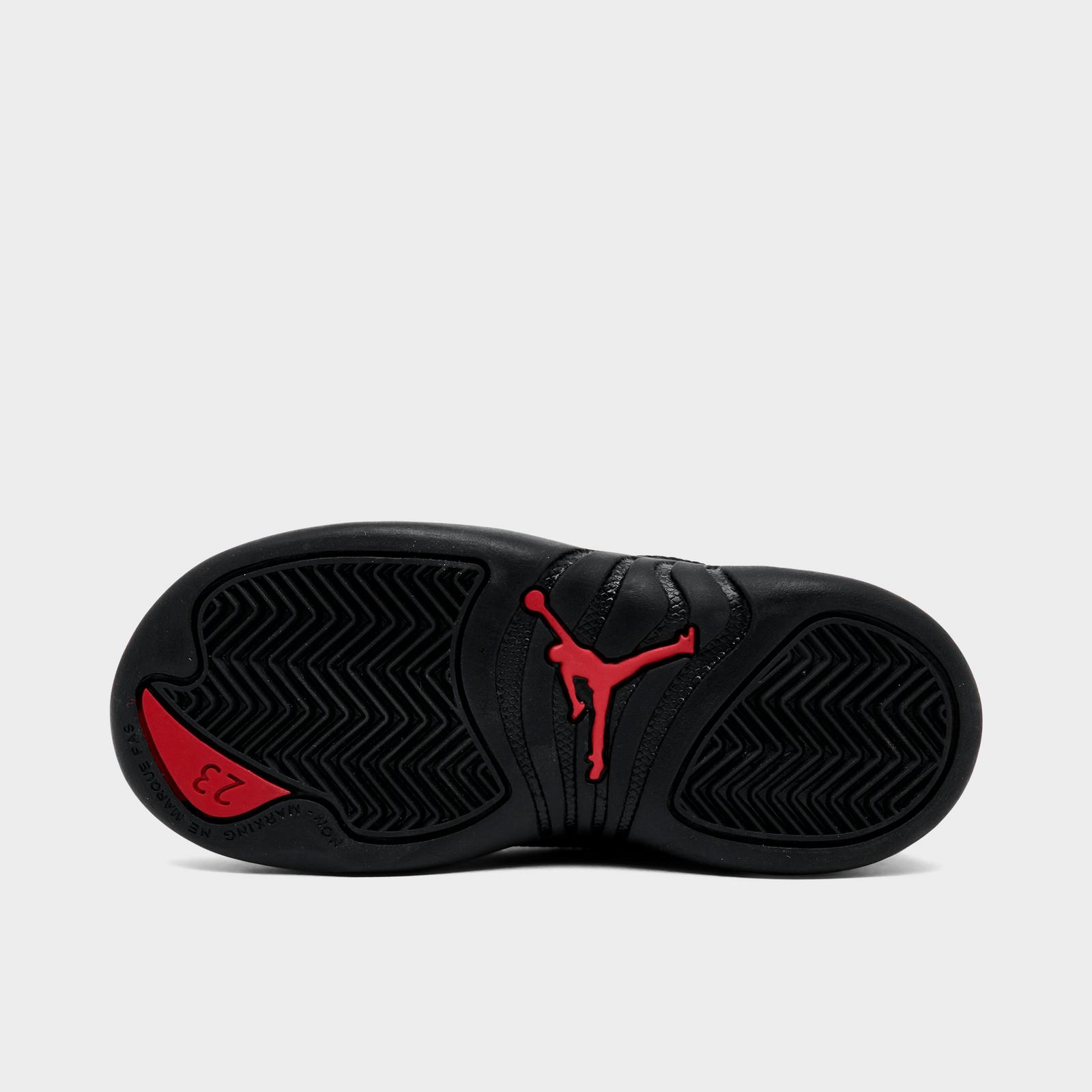 Kids' Toddler Air Jordan Retro 12 Basketball Shoes - Black/Varsity Red - view 6