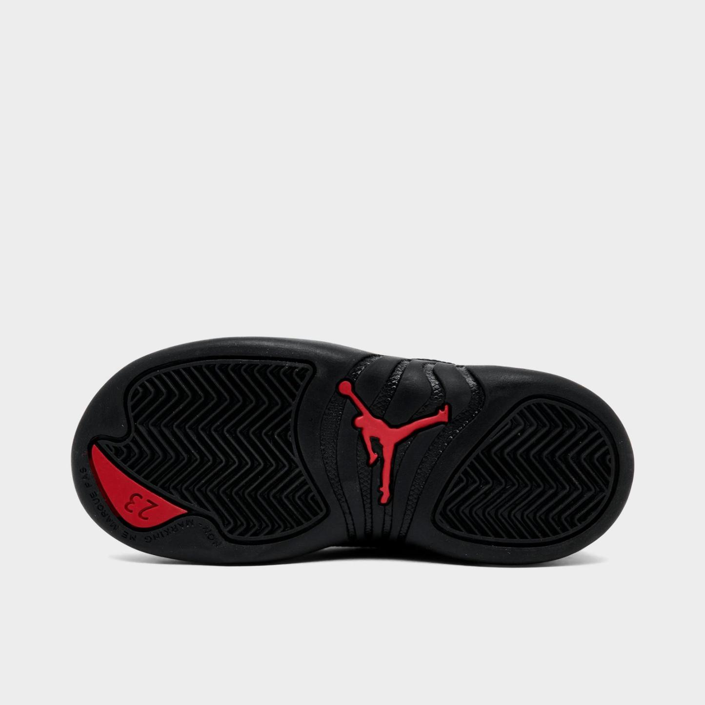Kids' Toddler Air Jordan Retro 12 Basketball Shoes - Black/Varsity Red - view 6