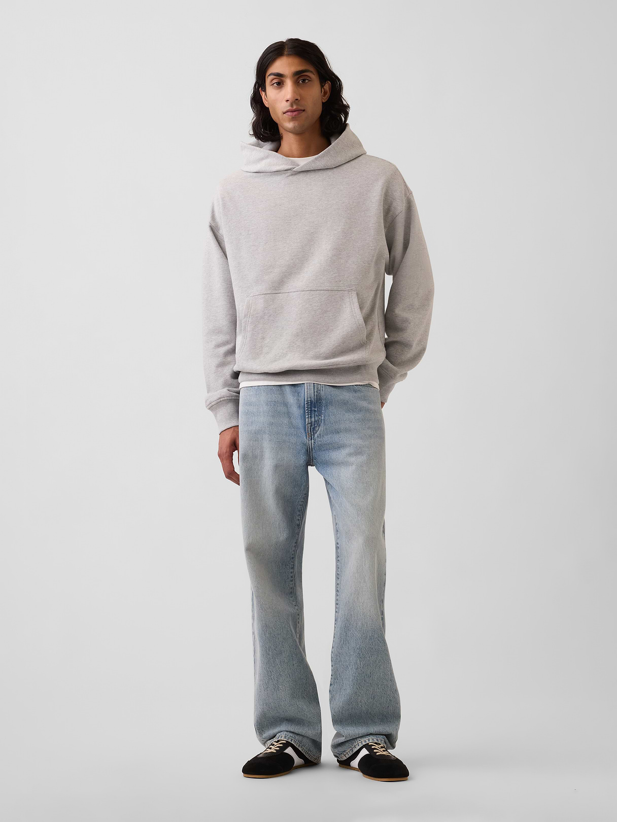 Adult Heavyweight Oversized Hoodie - Light heather grey