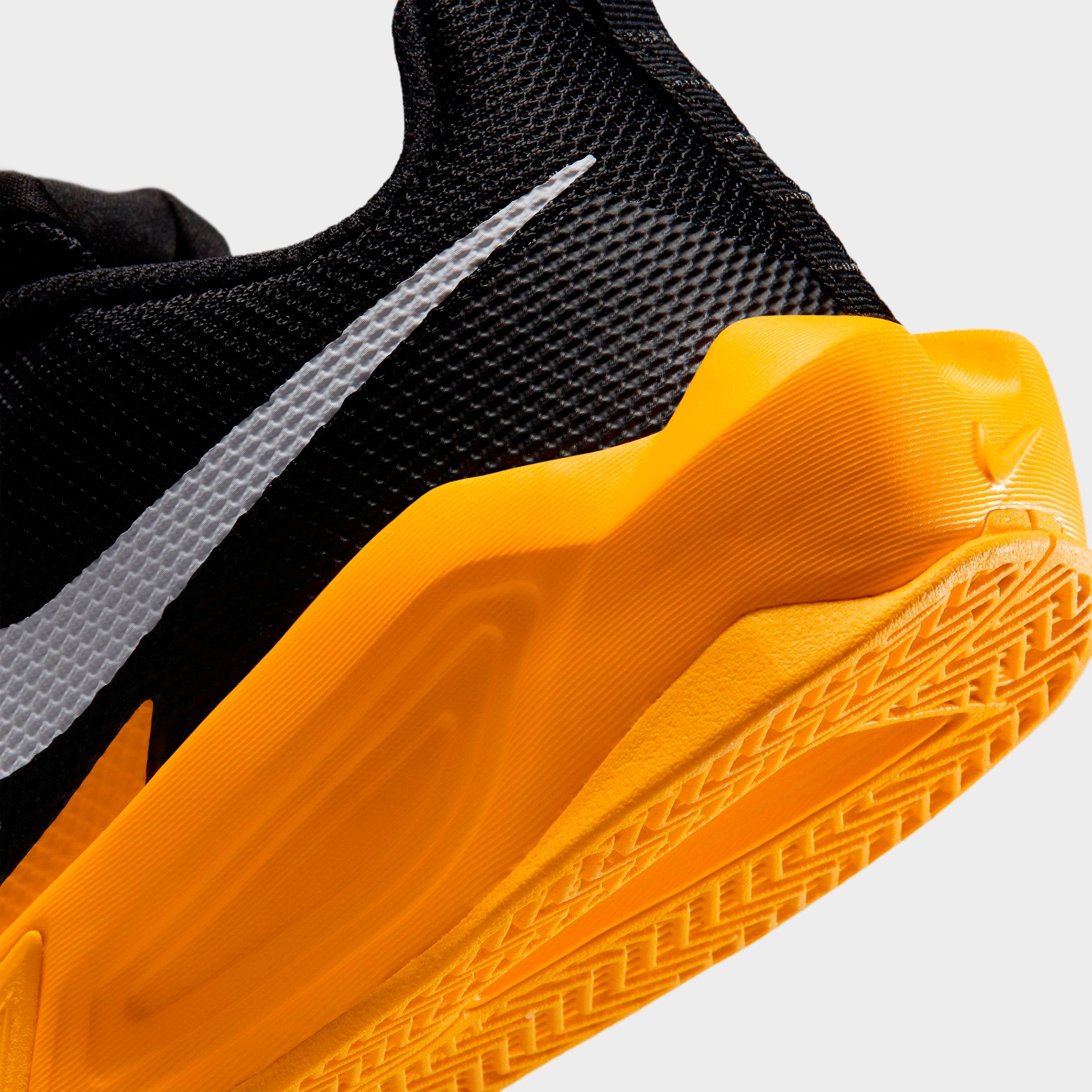 Big Kids' Nithtke S.T. Dynamite Basketball Shoes - Black/Laser Orange/University Gold/White - Detail shot