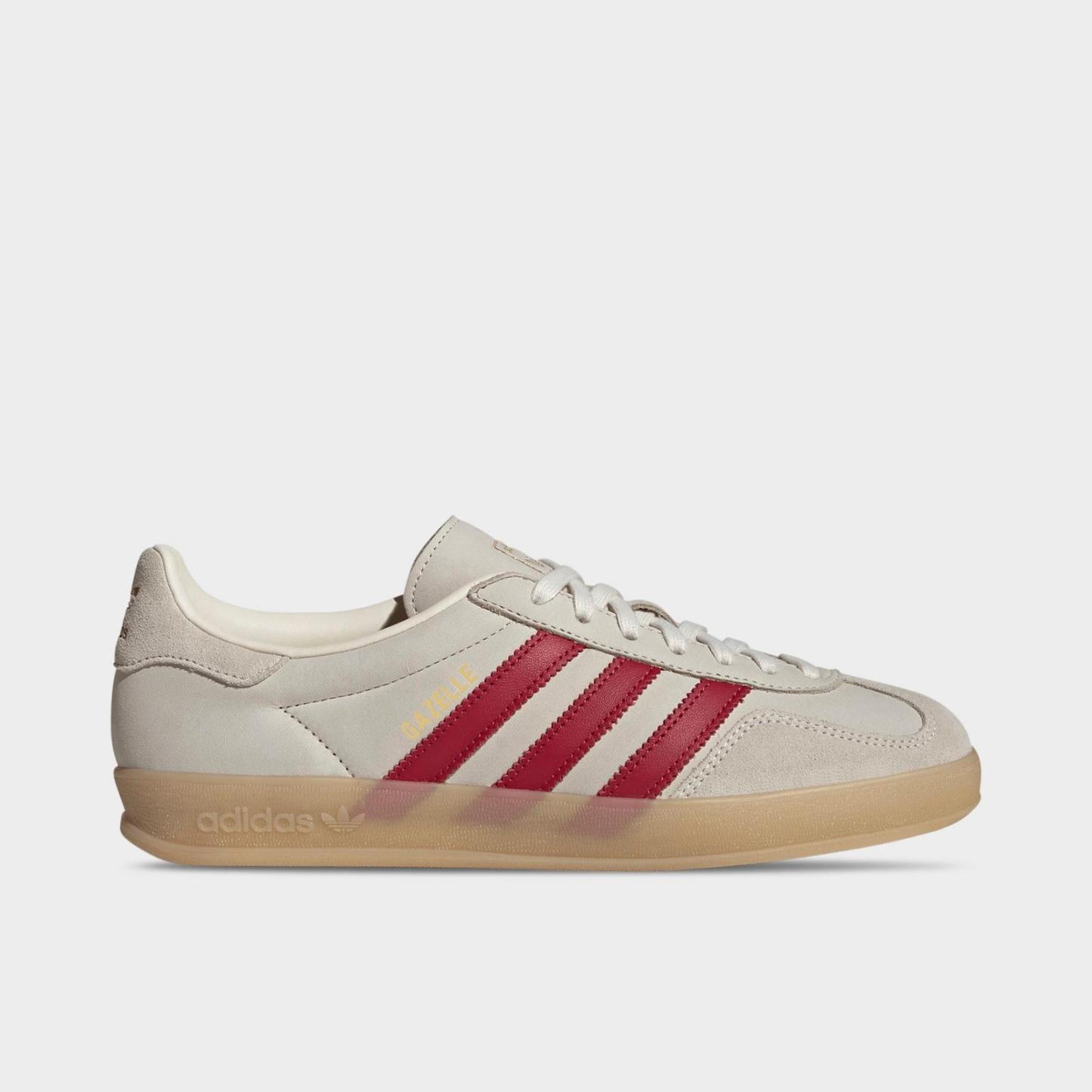 Men's adidas Originals Gazelle Indoor Casual Shoes - Cream White/Team Victory Red/Gum - view 1