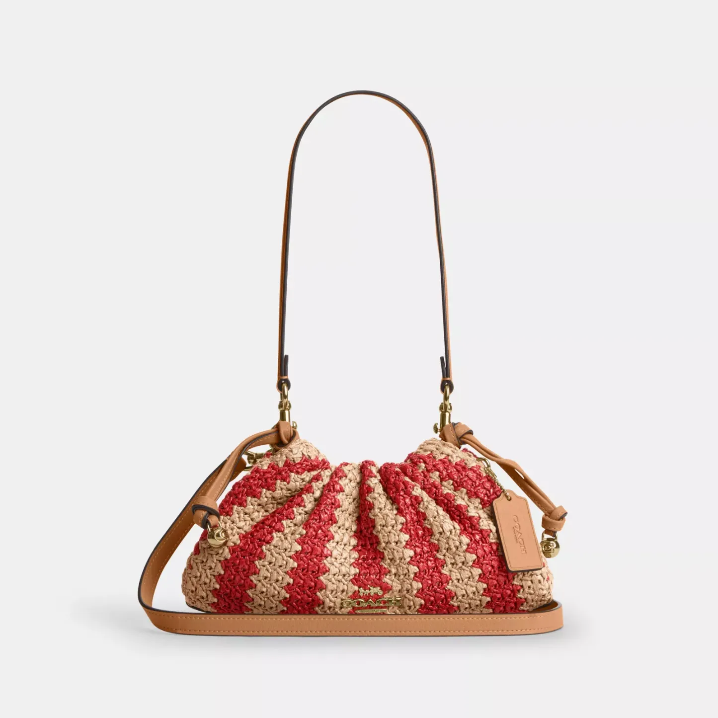 Faye Shoulder Bag - Gold/Red/Tan
