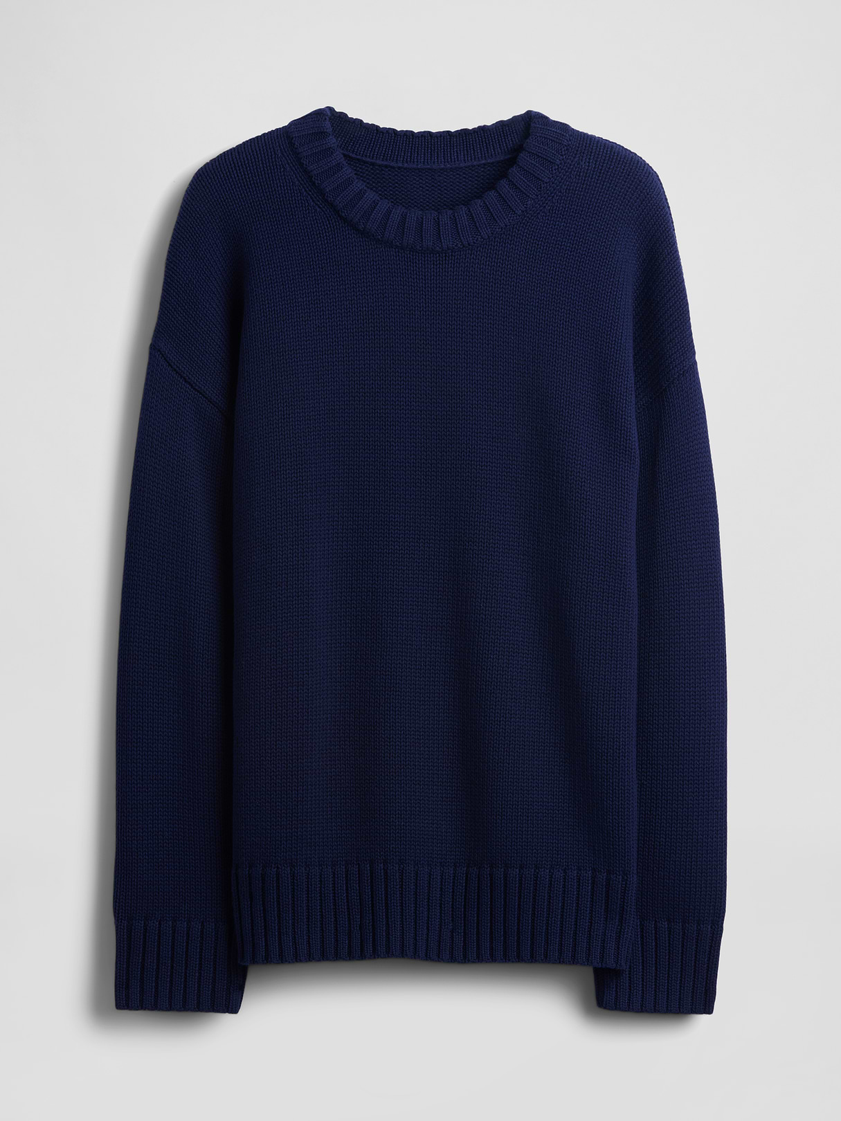 100% Cotton Oversized Sweater - Dark navy blue