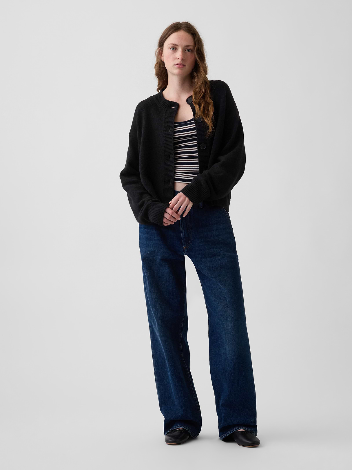 CashSoft Oversized Chunky Cardigan - Black