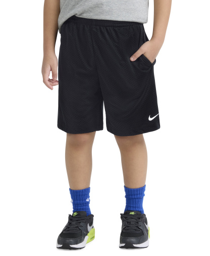 Nike Boys' 4-7 Dri-FIT Logo Mesh Pull-On Shorts - Black