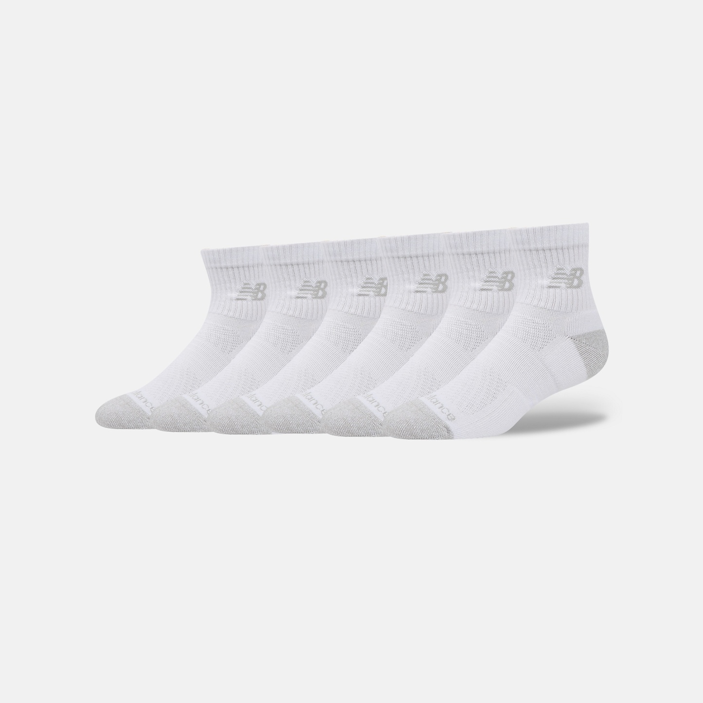 New Balance Active QTR Socks 6 Pack, LAS65202WT