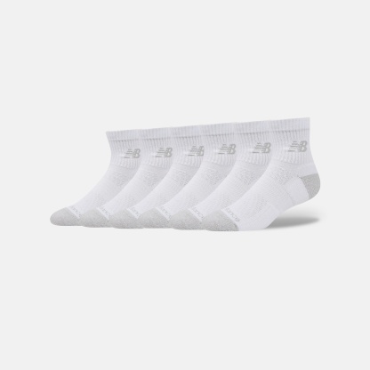 New Balance Active QTR Socks 6 Pack, LAS65202WT