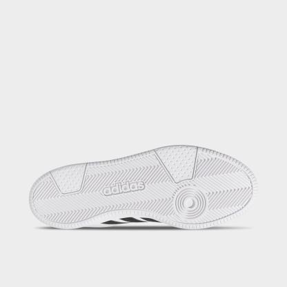 Men's adidas Hoops Classic Mid Casual Shoes - Cloud White/Core Black/Orbit Grey - Bottom view