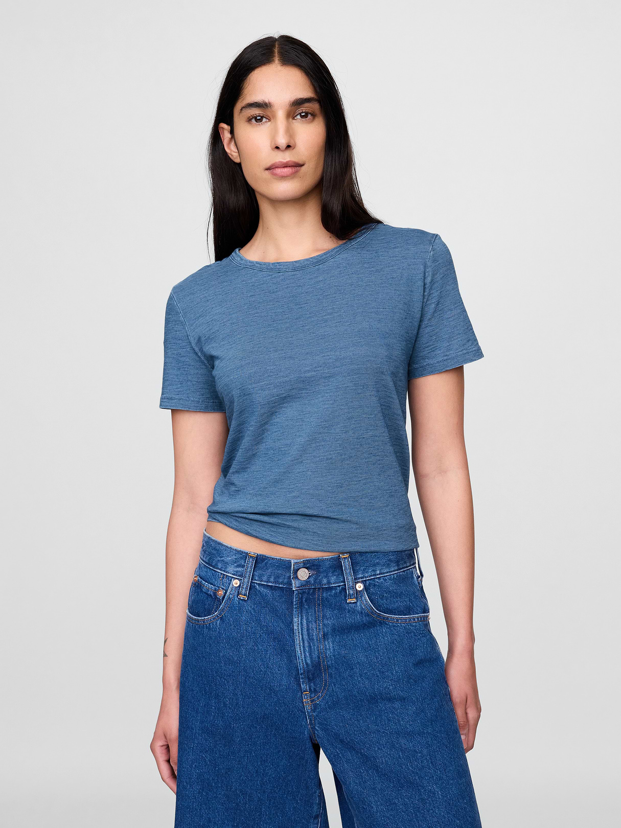 Organic Cotton VintageSoft T-Shirt - Light blue indigo