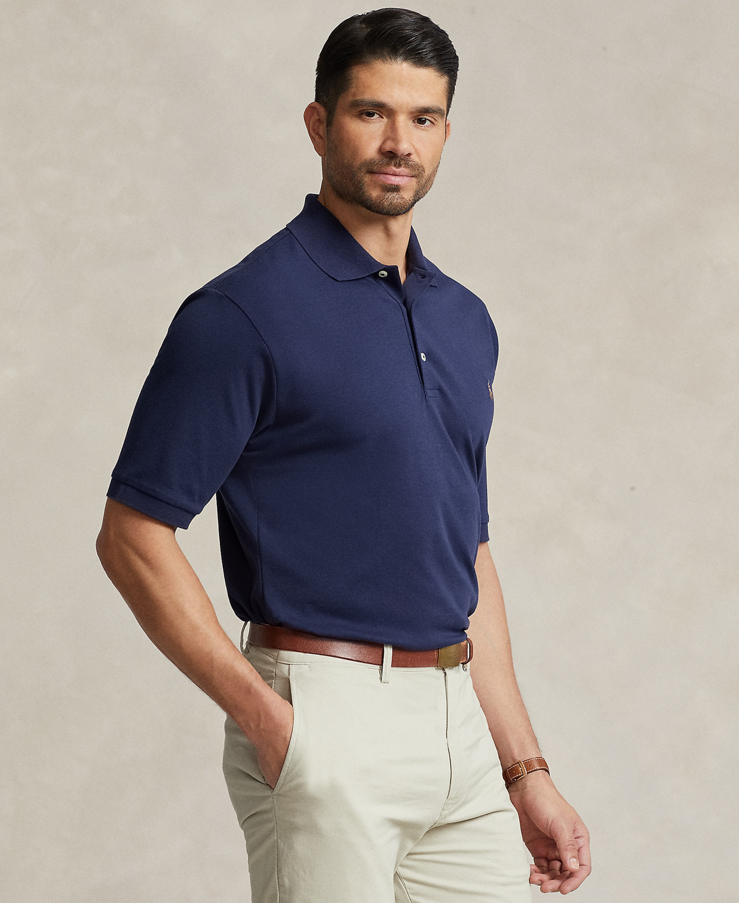 Polo Ralph Lauren Men's Big & Tall Solid Polo Shirt - Refined Navy