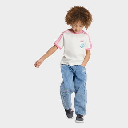 Girls' Little Kids' adidas Originals x Care Bears Loose Denim Jeans - Light Denim