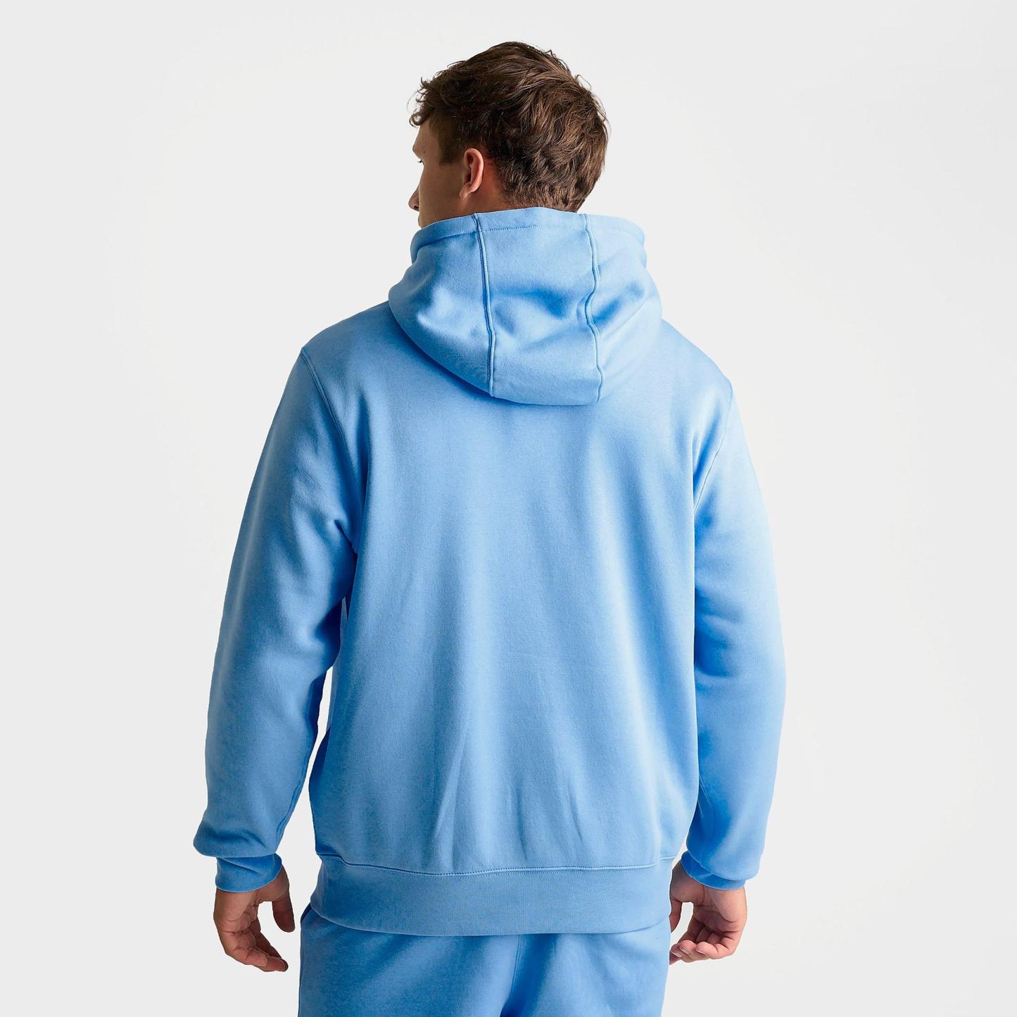 Men's Nithtke Club Fleece Premium Embroidered Pullover Hoodie - Part 2 - Football Blue/Football Blue/White